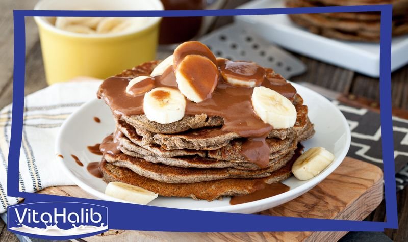 بانكيك بالكاكاو و صلصة الكاراميل